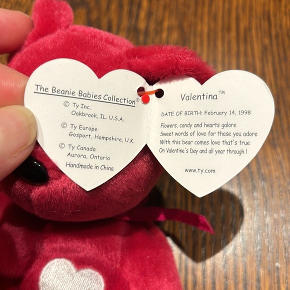 Vintage Beanie Baby Valentina 1998 - Picture 3 of 6